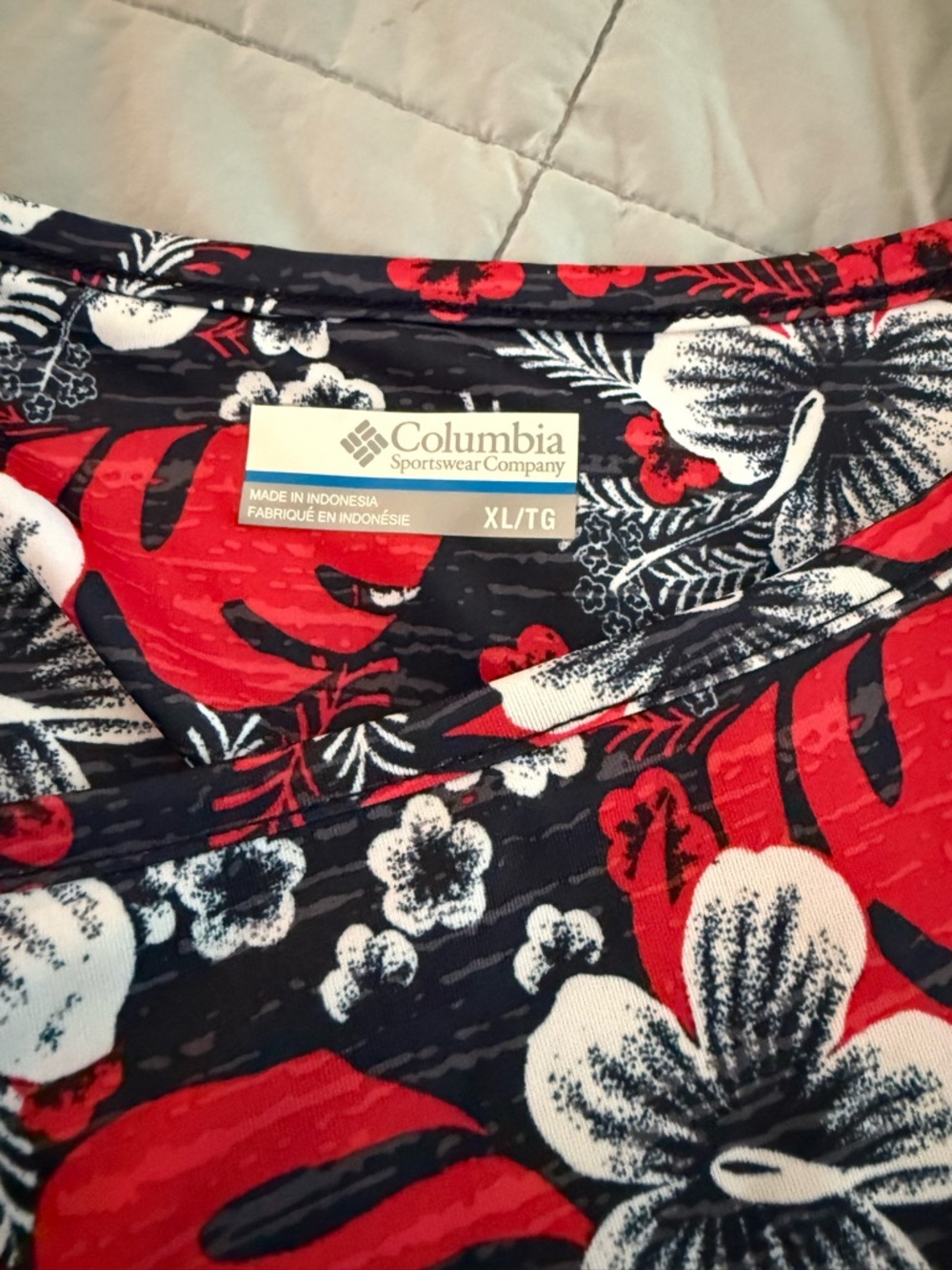 Women’s Columbia Red Floral Tank Dress - Picture 4 of 5